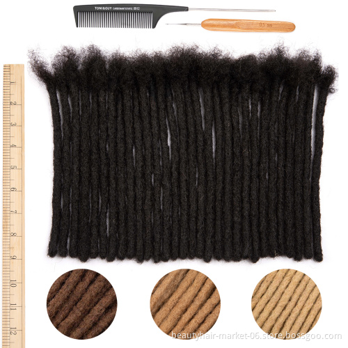 Wholesale 100% Real Human Hair Dreadlock Extensions vendors,Full Head Handmade 0.8cm-1.2cm Thickness Human Dreadlocks Extensions